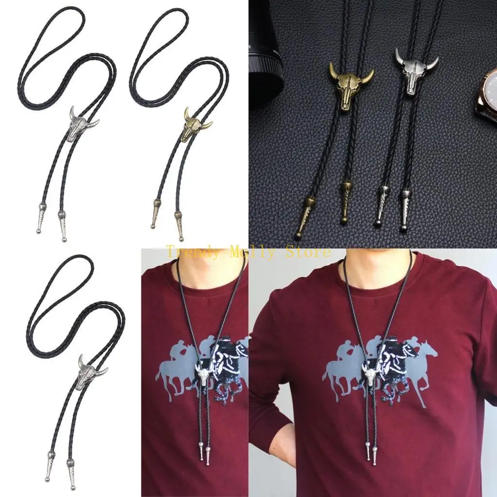 N5KB 2PCS/Set Relief Oxes Head Buckle Bolo Tie for Male Women Bridegroom Wedding Necklace Western Cowboy Necktie for Shirt
N5KB 2PCS/Set Relief Oxes Head Buckle Bolo Tie for Male Women Bridegroom Wedding Necklace Western Cowboy Necktie for Shirt