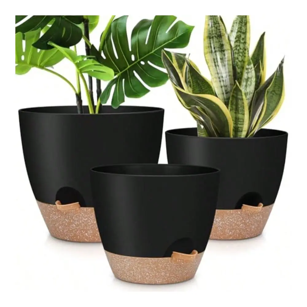 10 9 Large Self Watering Plant Pots 3 Pack Flower Pots Planters With Multi Mesh Drainage Holes For Indoor Outdoor Garden Plants
10 9 Large Self Watering Plant Pots 3 Pack Flower Pots Planters With Multi Mesh Drainage Holes For Indoor Outdoor Garden Plants