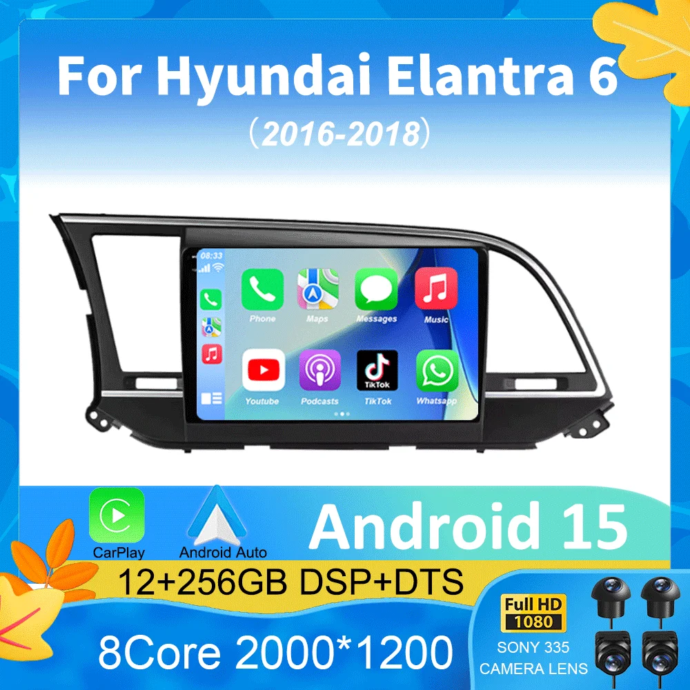 Android 15 Car Radio for Hyundai Elantra 6 2016 - 2018 Player Multimedia Video Stereo GPS Navigation No 2din 2 din dvd
Android 15 Car Radio for Hyundai Elantra 6 2016 - 2018 Player Multimedia Video Stereo GPS Navigation No 2din 2 din dvd