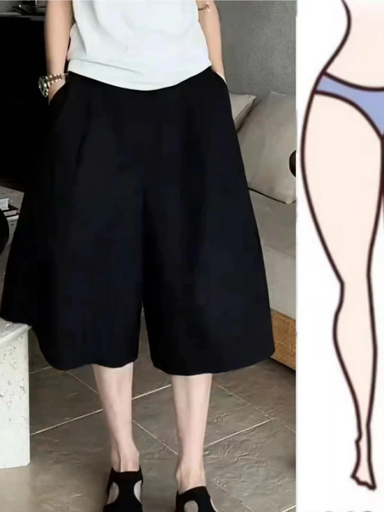 Loose Black Wide Leg Seven-Foot Pants for Women Korean Style High Waist Straight Cut Commute Fashion Casual Trousers
Loose Black Wide Leg Seven-Foot Pants for Women Korean Style High Waist Straight Cut Commute Fashion Casual Trousers