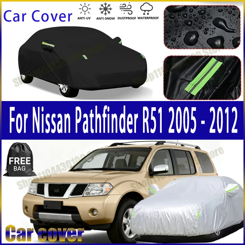 For Nissan Pathfinder R51 2005-2012 Car Cover Waterproof UV Protection All Weather Dustproof Snow Rain Cover 190T Polyester
For Nissan Pathfinder R51 2005-2012 Car Cover Waterproof UV Protection All Weather Dustproof Snow Rain Cover 190T Polyester