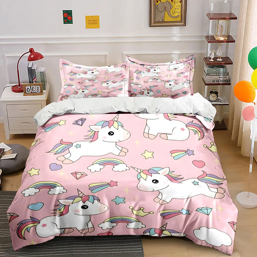 Cute unicorns and rainbow elements Bedding Set for Kids Luxury Gift 3pcs Digital Print Comforter Set Soft Comfortable Breathable
Cute unicorns and rainbow elements Bedding Set for Kids Luxury Gift 3pcs Digital Print Comforter Set Soft Comfortable Breathable
