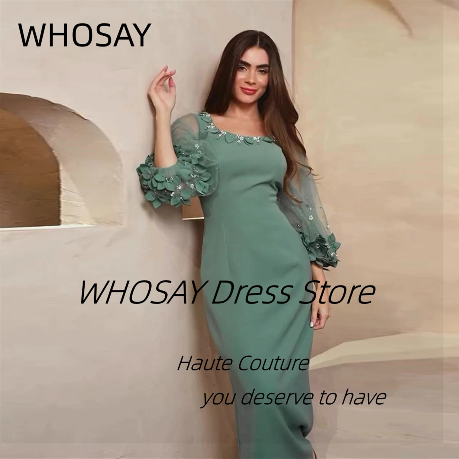 WHOSAY платья для выпускного вечера длиной до щиколотки, расшитое бисером и 3D-цветами, Vestidos De Noches, вечернее платье с длинными рукавами для дня рождения
WHOSAY платья для выпускного вечера длиной до щиколотки, расшитое бисером и 3D-цветами, Vestidos De Noches, вечернее платье с длинными рукавами для дня рождения