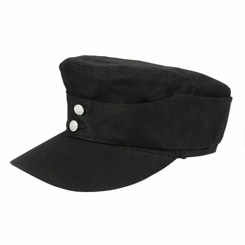 German Panzer M43 Field Cap Black Canvas Hat Double Buckle Can Be Pulled Down 57-62cm Size
German Panzer M43 Field Cap Black Canvas Hat Double Buckle Can Be Pulled Down 57-62cm Size
