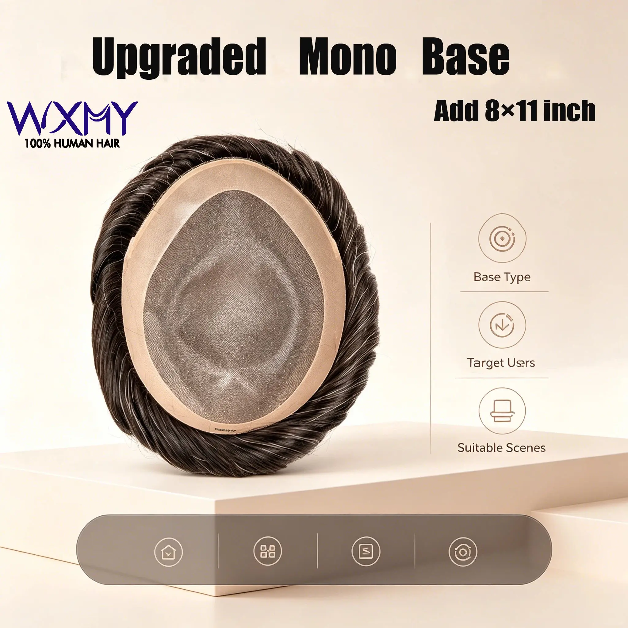 Wig Upgraded Fine Mono 8×11'' Toupee for Men 6‘’ Durable NaturalMen's Wig Human Hair Toupee Men's hair System prosthesis man Wig
Wig Upgraded Fine Mono 8×11'' Toupee for Men 6‘’ Durable NaturalMen's Wig Human Hair Toupee Men's hair System prosthesis man Wig