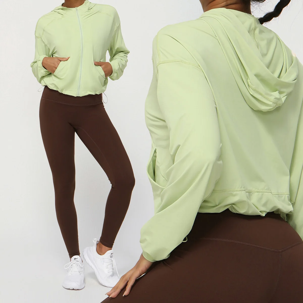 Женская уличная рубашка для бега, однотонная UPF50 + солнцезащитная спортивная куртка, дышащая быстросохнущая спортивная толстовка, одежда для тренировок
Женская уличная рубашка для бега, однотонная UPF50 + солнцезащитная спортивная куртка, дышащая быстросохнущая спортивная толстовка, одежда для тренировок