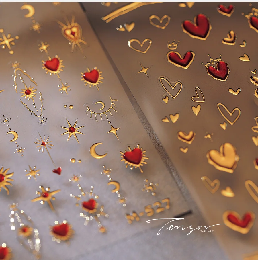 1pcs 5D Red Gold Stamped Love Sun Moon Nail Art Stickers 3D Jelly Adhesive Geometric Gem Luxury Nail Charms Designer Stickers
1pcs 5D Red Gold Stamped Love Sun Moon Nail Art Stickers 3D Jelly Adhesive Geometric Gem Luxury Nail Charms Designer Stickers
