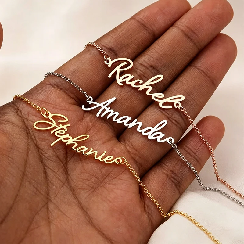 Woman Trend Personalized Name Bracelet Stainless Steel Personalized Nameplate Thin Link Bracelets Girlfriend Jewelry Birthday
Woman Trend Personalized Name Bracelet Stainless Steel Personalized Nameplate Thin Link Bracelets Girlfriend Jewelry Birthday