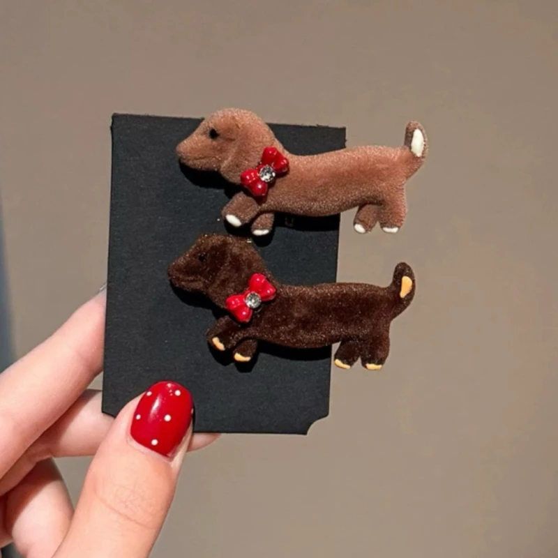 652F 2PCS Flock Dog Hair Clip For Bang Flyaways Secure Side Design Gentle Hair Barrettes For Women Kids Girl Hairstyle
652F 2PCS Flock Dog Hair Clip For Bang Flyaways Secure Side Design Gentle Hair Barrettes For Women Kids Girl Hairstyle
