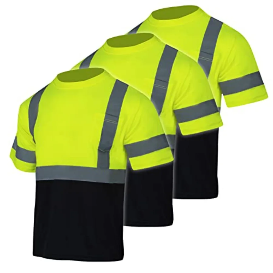 FONIRRA 3 Pack Safety Reflective High Visibility Shirt for Men Hi Vis Construction Work Shirts with Short Sleeve
FONIRRA 3 Pack Safety Reflective High Visibility Shirt for Men Hi Vis Construction Work Shirts with Short Sleeve