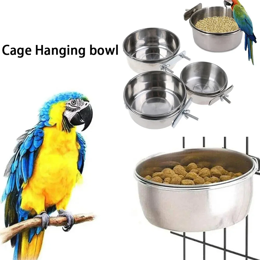 Parrot Rabbit Hamster Pet Food Dish Stainless Steel Clamp-on Water Drinker Bird Feeder Feeding Bowl Cage Cup Hanging bowl
Parrot Rabbit Hamster Pet Food Dish Stainless Steel Clamp-on Water Drinker Bird Feeder Feeding Bowl Cage Cup Hanging bowl