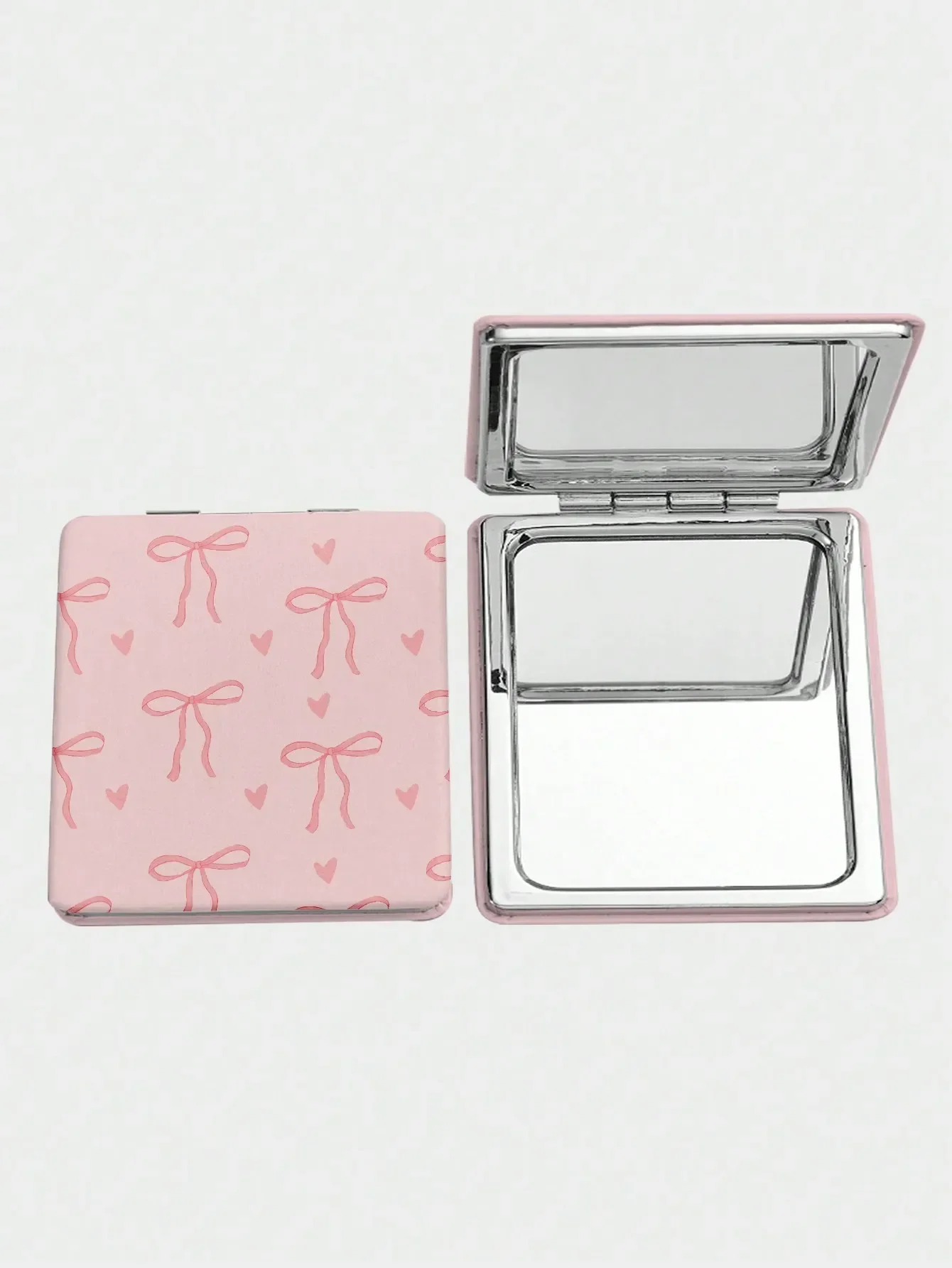 ROMWE Kawaii 1pc Pink Bow & Heart Print Square Makeup Mirror, Portable Hand Held Mirror For Girls (Pattern Placement Random)
ROMWE Kawaii 1pc Pink Bow & Heart Print Square Makeup Mirror, Portable Hand Held Mirror For Girls (Pattern Placement Random)