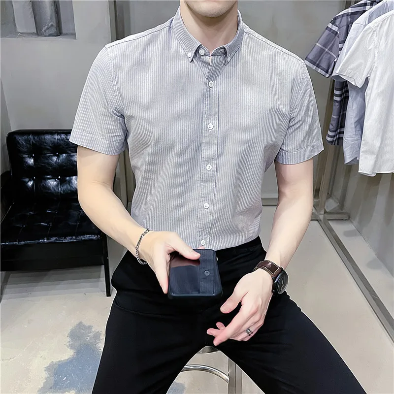 2026 Summer New Style Men's Cotton Business Casual Checkered Short-Sleeved Shirt
2026 Summer New Style Men's Cotton Business Casual Checkered Short-Sleeved Shirt