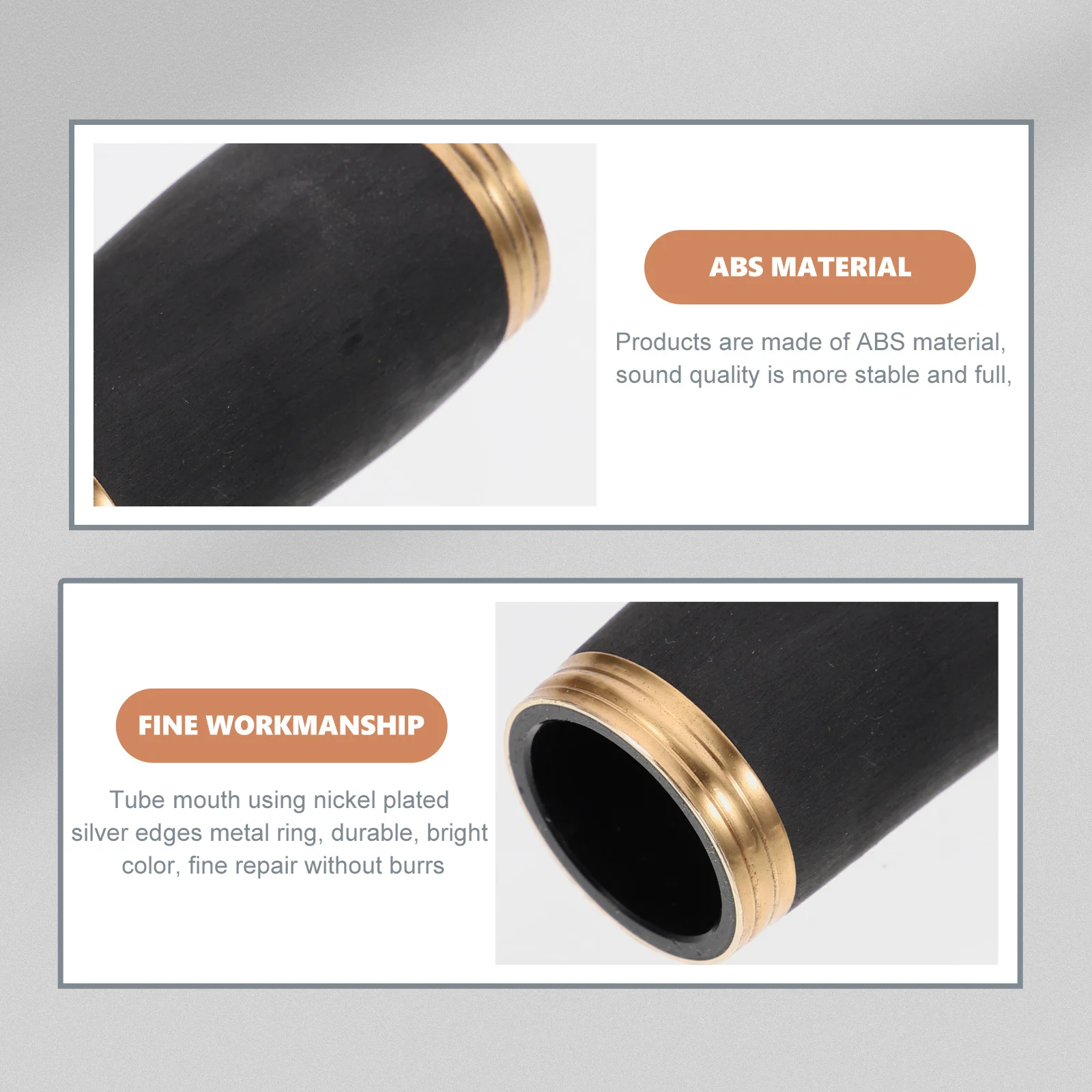 1Pair Clarinet Pitch Tube Smooth Burr-Free Clarinet Accessory Reliable Tuning Tube Compact Musical Instrument Parts
1Pair Clarinet Pitch Tube Smooth Burr-Free Clarinet Accessory Reliable Tuning Tube Compact Musical Instrument Parts