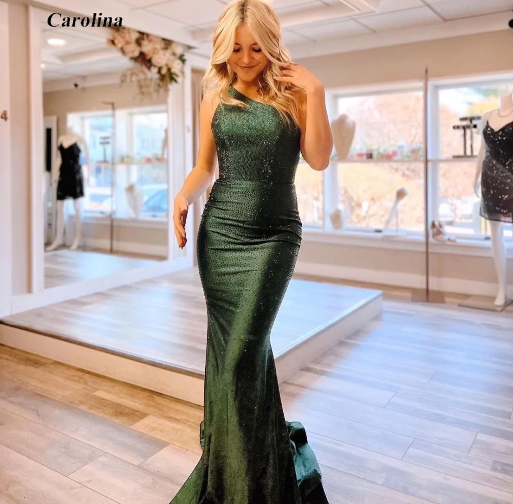 Sexy One-Shoulder Sequined Prom Gown Mermaid Green Backless Occasion Dress Robe De Soirée Women Elegant Sexy Evening Party Dress
Sexy One-Shoulder Sequined Prom Gown Mermaid Green Backless Occasion Dress Robe De Soirée Women Elegant Sexy Evening Party Dress