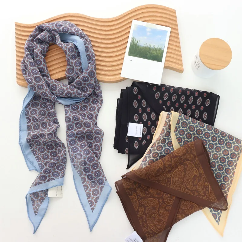 French Retro Silk Scarf Trendy Thin Sun Protection Handmade Edge Qiao Qi Long High-Grade Hair Tie Ribbon Silk Scarf Headband
French Retro Silk Scarf Trendy Thin Sun Protection Handmade Edge Qiao Qi Long High-Grade Hair Tie Ribbon Silk Scarf Headband