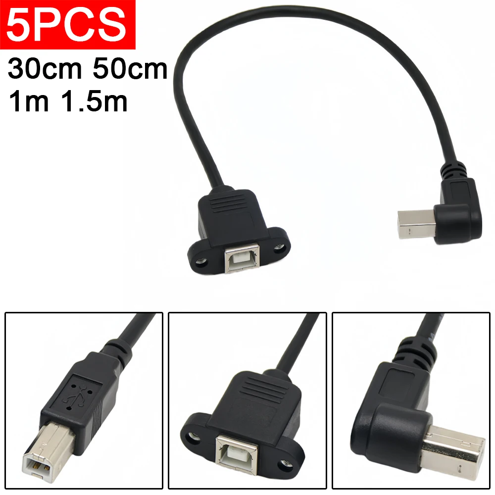 5 шт., 90-градусный локоть, USB-удлинитель для печати с ушным винтовым отверстием, USB 2.0 b, кабель для передачи данных принтера «папа-мама»
5 шт., 90-градусный локоть, USB-удлинитель для печати с ушным винтовым отверстием, USB 2.0 b, кабель для передачи данных принтера «папа-мама»