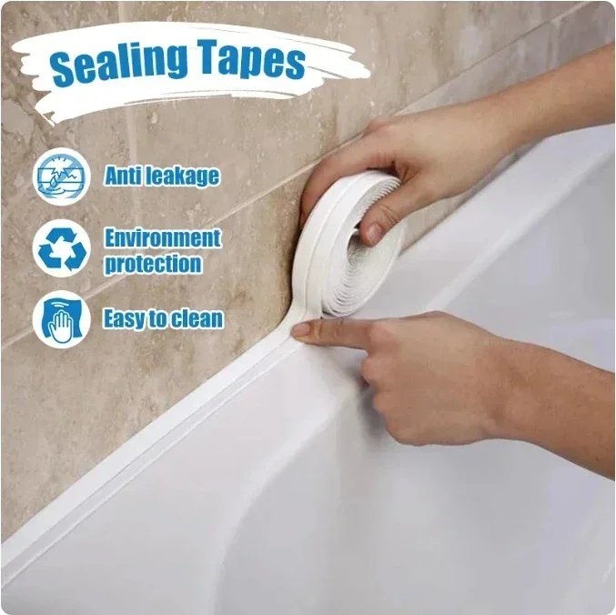 PVC Sealing Strip Tape Bathroom Bath Toilet Caulk Tape Self Adhesive Waterproof Mildew Proof Tapes For Kitchen Sink Wall Corner
PVC Sealing Strip Tape Bathroom Bath Toilet Caulk Tape Self Adhesive Waterproof Mildew Proof Tapes For Kitchen Sink Wall Corner