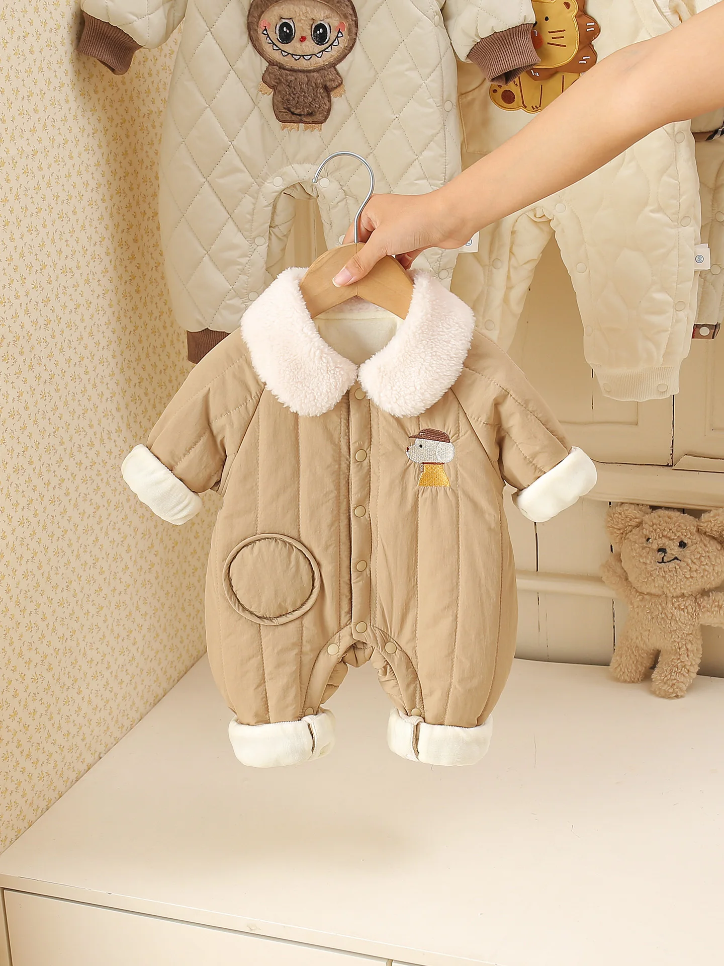 Baby Clothes Autumn Winter Fce Lined Cotton Rer Warmth Cartoon Print Baby Outfit Climbing Suit Babyw Blanket Suit
Baby Clothes Autumn Winter Fce Lined Cotton Rer Warmth Cartoon Print Baby Outfit Climbing Suit Babyw Blanket Suit