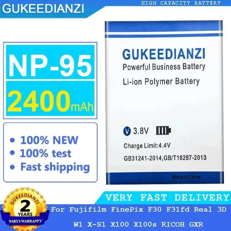 Camera Battery NP-95 2400Mah Long-Lasting Performance For Fujifilm Finepix F30 F31fd Real 3D W1 X-S1 X100 X100s Ricoh Gxr
Camera Battery NP-95 2400Mah Long-Lasting Performance For Fujifilm Finepix F30 F31fd Real 3D W1 X-S1 X100 X100s Ricoh Gxr