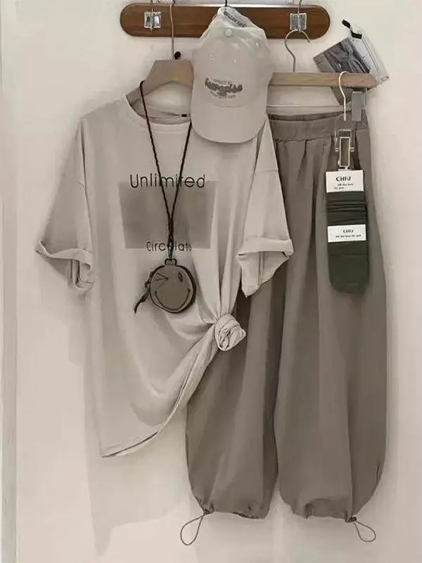 plus Size Casual Sport Short Sleeve T-Shirt Set Men Women Summer Wide Leg Pants Couple Two Piece Set High Waist round Neck
plus Size Casual Sport Short Sleeve T-Shirt Set Men Women Summer Wide Leg Pants Couple Two Piece Set High Waist round Neck
