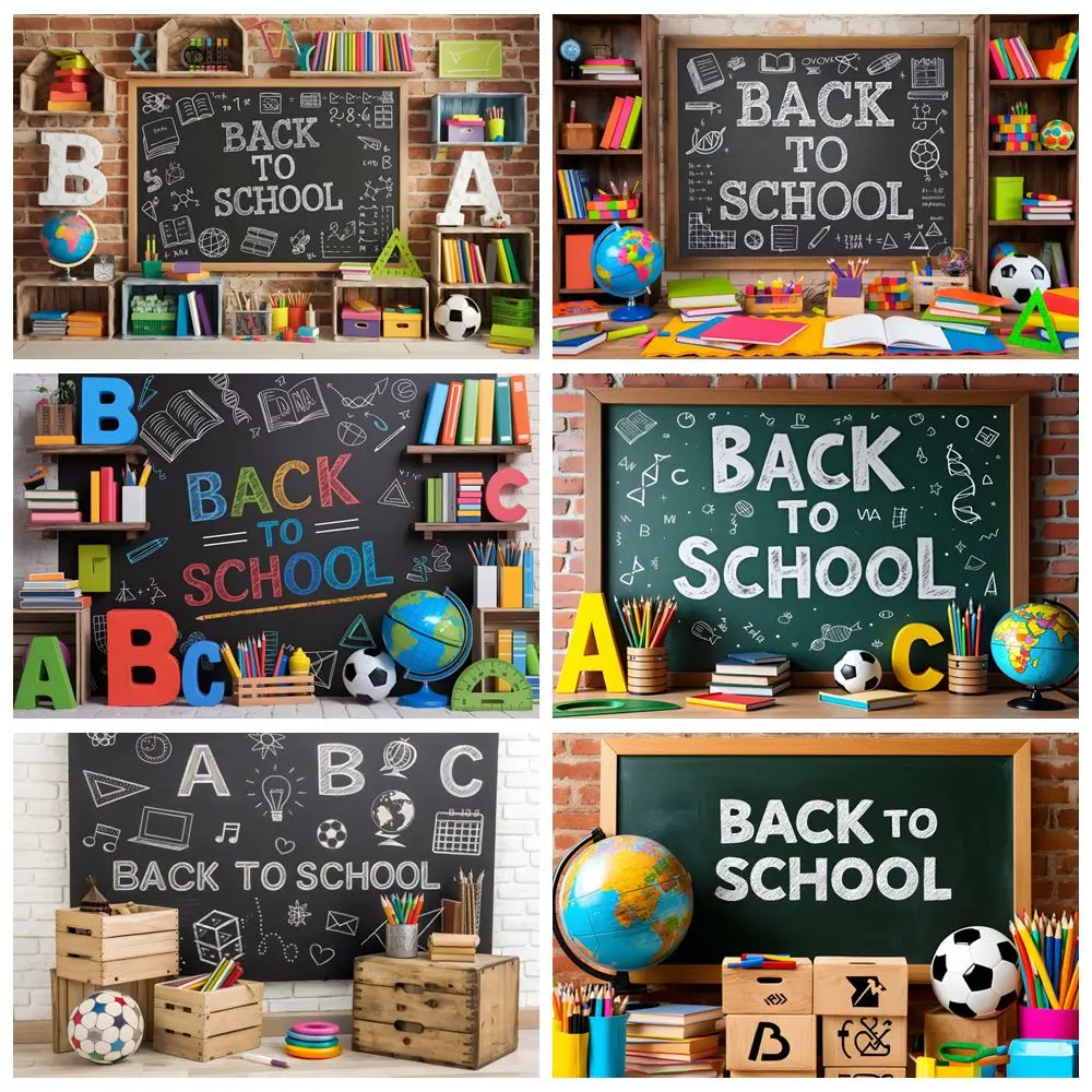 Back to School Backdrop Photography Classroom Blackboard Pencil Books Wood Floor Children Portrait Photo Background Photo Studio
Back to School Backdrop Photography Classroom Blackboard Pencil Books Wood Floor Children Portrait Photo Background Photo Studio