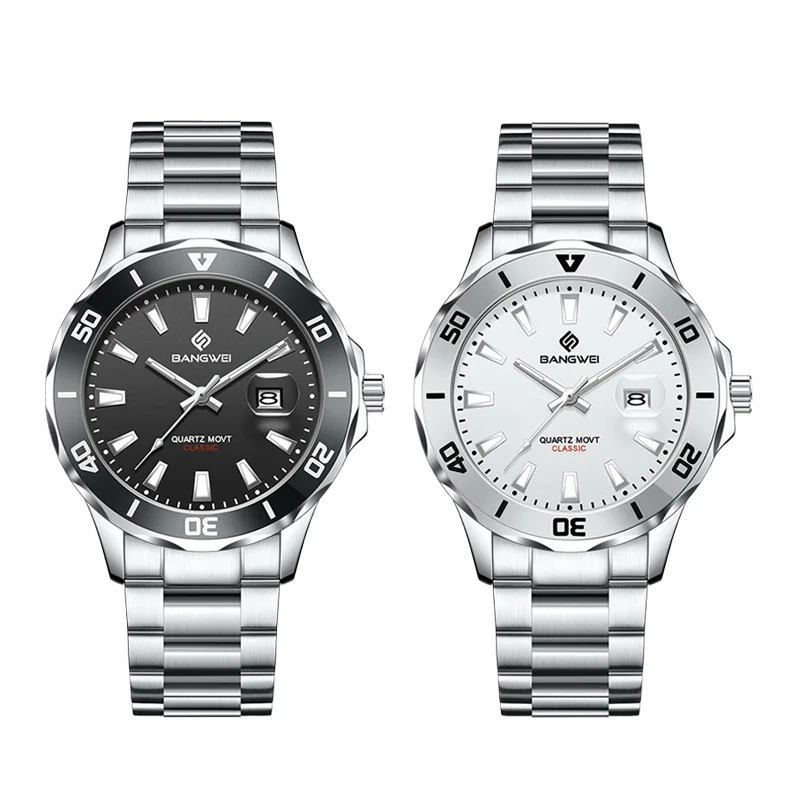 BANGWEI повседневные водонепроницаемые часы для мужчин из нержавеющей стали, роскошные светящиеся мужские наручные часы, модные спортивные мужские кварцевые часы с датой
BANGWEI повседневные водонепроницаемые часы для мужчин из нержавеющей стали, роскошные светящиеся мужские наручные часы, модные спортивные мужские кварцевые часы с датой