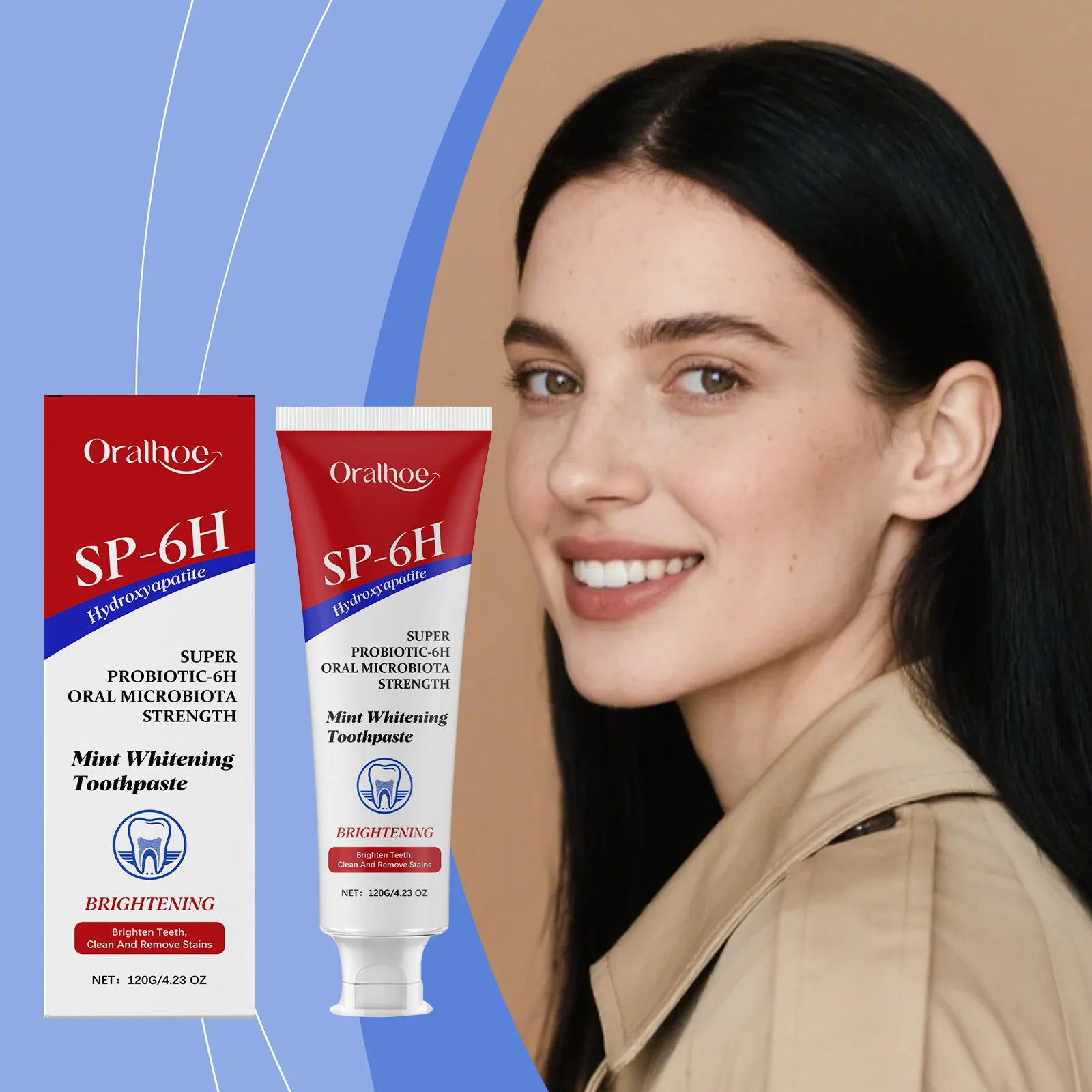 SP-6 Probiotic Toothpaste Whitening Tooth Remove Plaque Stains Improve Bad Breath Oral Hygiene Clean Teeth Brightening Product
SP-6 Probiotic Toothpaste Whitening Tooth Remove Plaque Stains Improve Bad Breath Oral Hygiene Clean Teeth Brightening Product