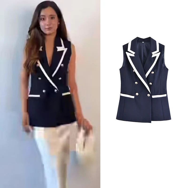 2025 New Autumn Women's Vests Jackets Fashion Slim Color Matching Elegant Autumn Jackets Street Chic Youth Travel Joker Vests
2025 New Autumn Women's Vests Jackets Fashion Slim Color Matching Elegant Autumn Jackets Street Chic Youth Travel Joker Vests