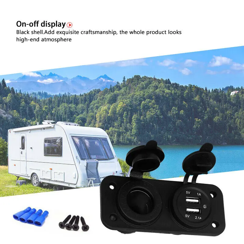 12v 24v Camper Van Caravan Dual USB Socket Adapter Charger Cigarette Lighter UK Universal
12v 24v Camper Van Caravan Dual USB Socket Adapter Charger Cigarette Lighter UK Universal