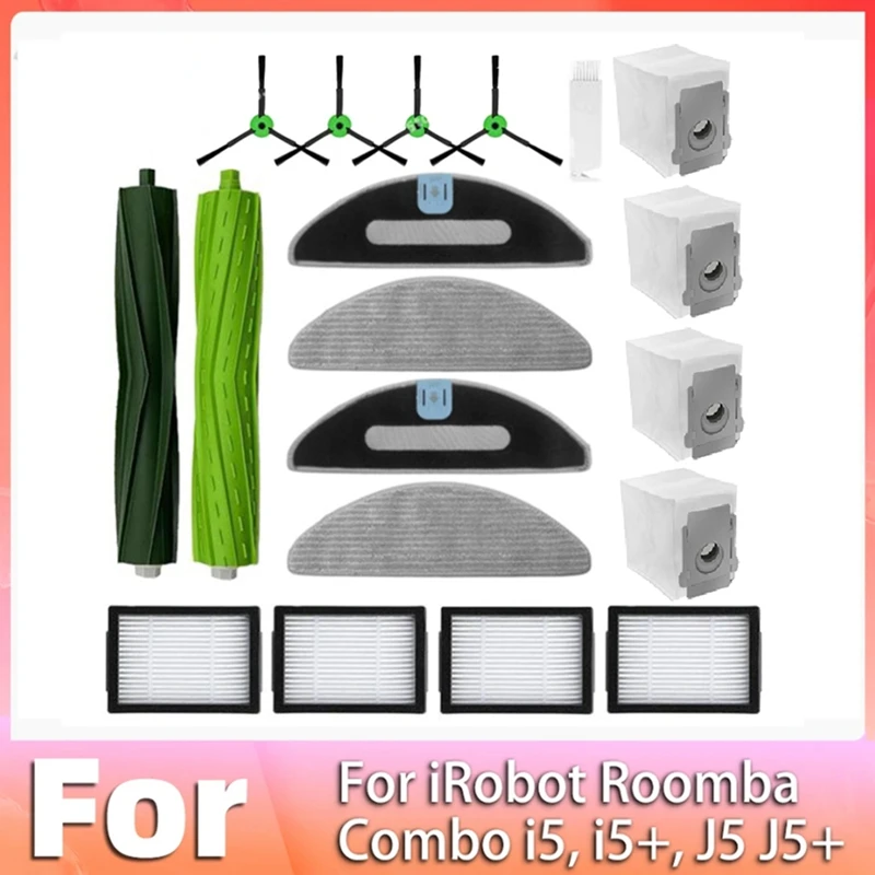 Сменные детали для Irobot Roomba Combo J5, J5 + Plus, I5, I5 + Plus, роликовая боковая щетка, фильтр НЕРА, пылесборник, Швабра, 19 шт.
Сменные детали для Irobot Roomba Combo J5, J5 + Plus, I5, I5 + Plus, роликовая боковая щетка, фильтр НЕРА, пылесборник, Швабра, 19 шт.