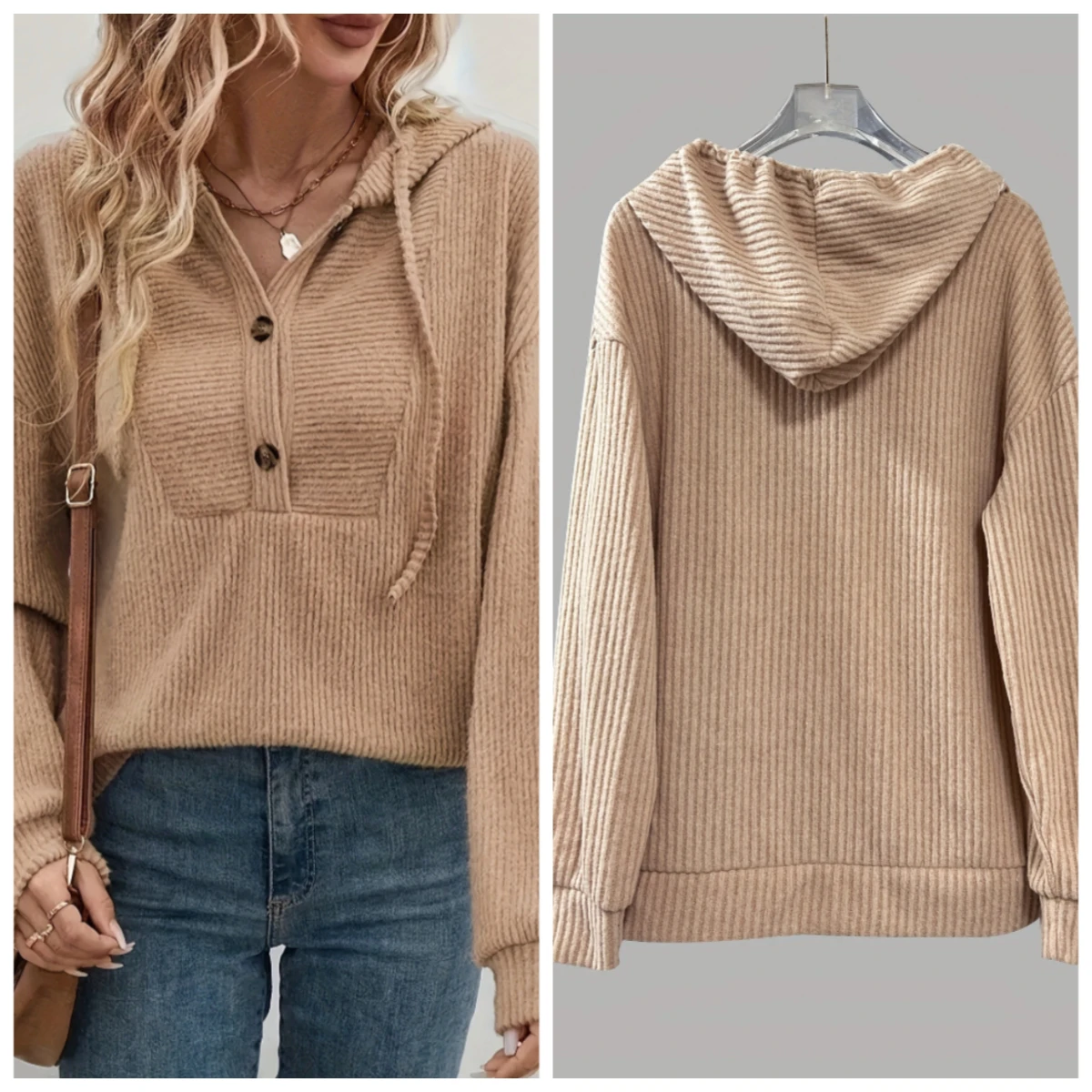 Ladies Hooded Sweaters Loose Casual Solid Color Sweater Coat Long Sleeve Vintage Woolen Women's Top Pullover Femme
Ladies Hooded Sweaters Loose Casual Solid Color Sweater Coat Long Sleeve Vintage Woolen Women's Top Pullover Femme