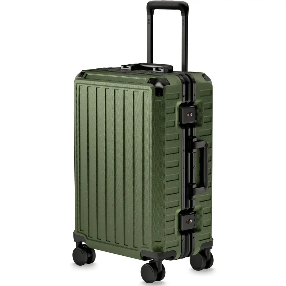 21 Inch Green Polycarbonate Hard Shell Carry On Luggage 8010S Aluminum Frame Zipperless Spinner Wheels Suitcase
21 Inch Green Polycarbonate Hard Shell Carry On Luggage 8010S Aluminum Frame Zipperless Spinner Wheels Suitcase
