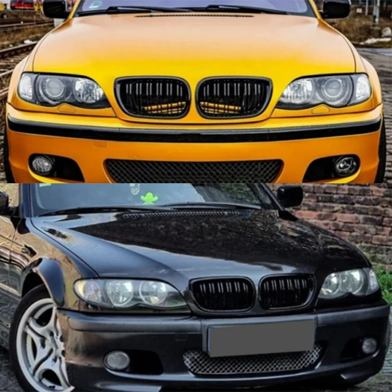 For BMW E46 320i 325i 330i Sedan Base 4-Door 2002 2003 2004 2005 Front Kidney Grilles Glossy Black Dual Slats Grills
For BMW E46 320i 325i 330i Sedan Base 4-Door 2002 2003 2004 2005 Front Kidney Grilles Glossy Black Dual Slats Grills