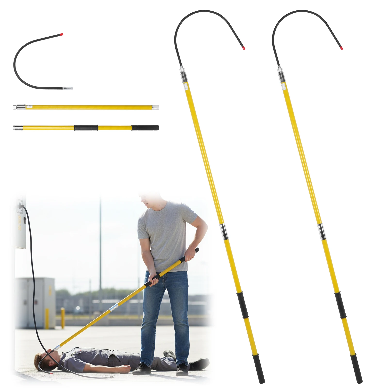 2pcs 110kV Emergency Rescue Pole 6.5ft/9.8ft 20inch Opening Fiberglass Pole with Non-Slip Handle for Firefighters & Linemen
2pcs 110kV Emergency Rescue Pole 6.5ft/9.8ft 20inch Opening Fiberglass Pole with Non-Slip Handle for Firefighters & Linemen