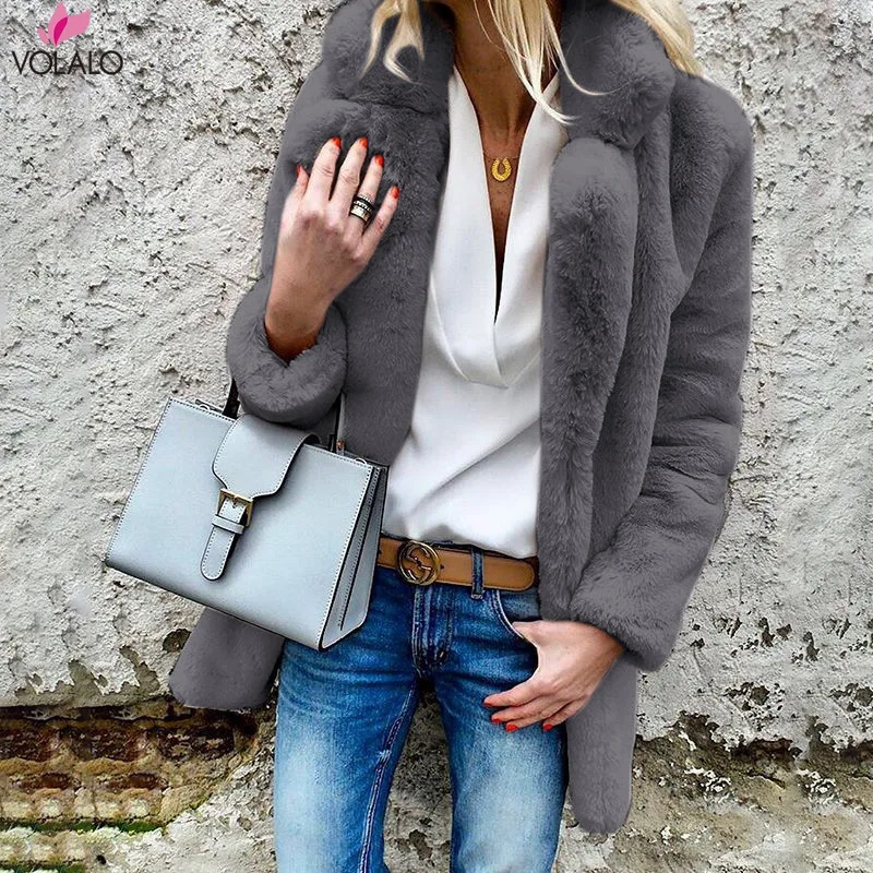 VOLALO Spring Winter Women Casual Faux Fur Coat Ladies Elegant Warm Outwear Oversize Jacket Female Open Stitch Clothes
VOLALO Spring Winter Women Casual Faux Fur Coat Ladies Elegant Warm Outwear Oversize Jacket Female Open Stitch Clothes