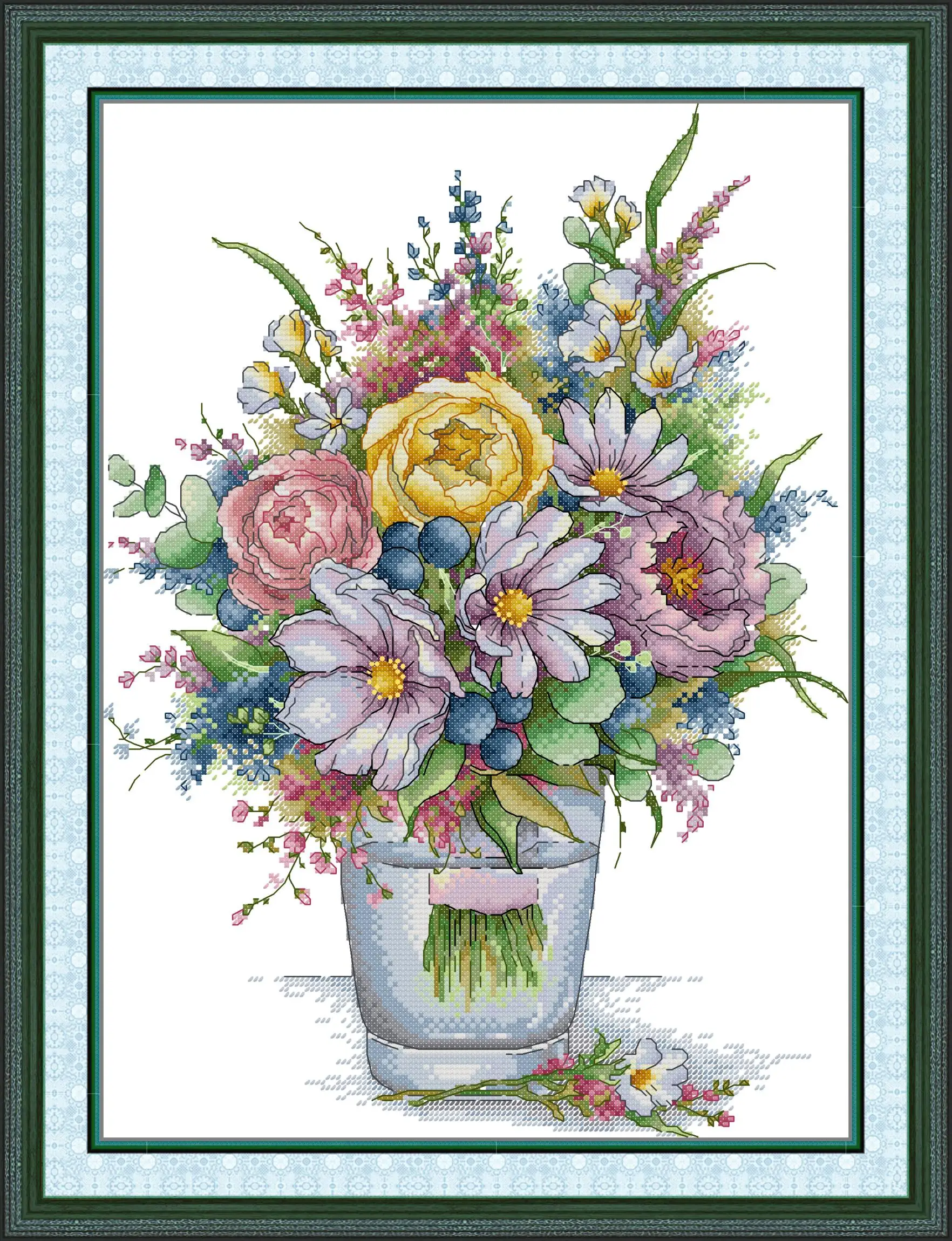 Maydear Full Cross Stitch Kit, 11CT/14CT/16CT/9CT Aida Fabric,DMC Threads Sewing Pattern Embroidery Set-Multicolored vases
Maydear Full Cross Stitch Kit, 11CT/14CT/16CT/9CT Aida Fabric,DMC Threads Sewing Pattern Embroidery Set-Multicolored vases