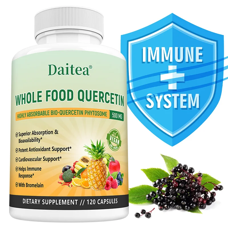 Quercetin Blend, Curcumin, Bromelain, Antioxidants, Supports Immune System, Nervous System, Cardiovascular Health
Quercetin Blend, Curcumin, Bromelain, Antioxidants, Supports Immune System, Nervous System, Cardiovascular Health