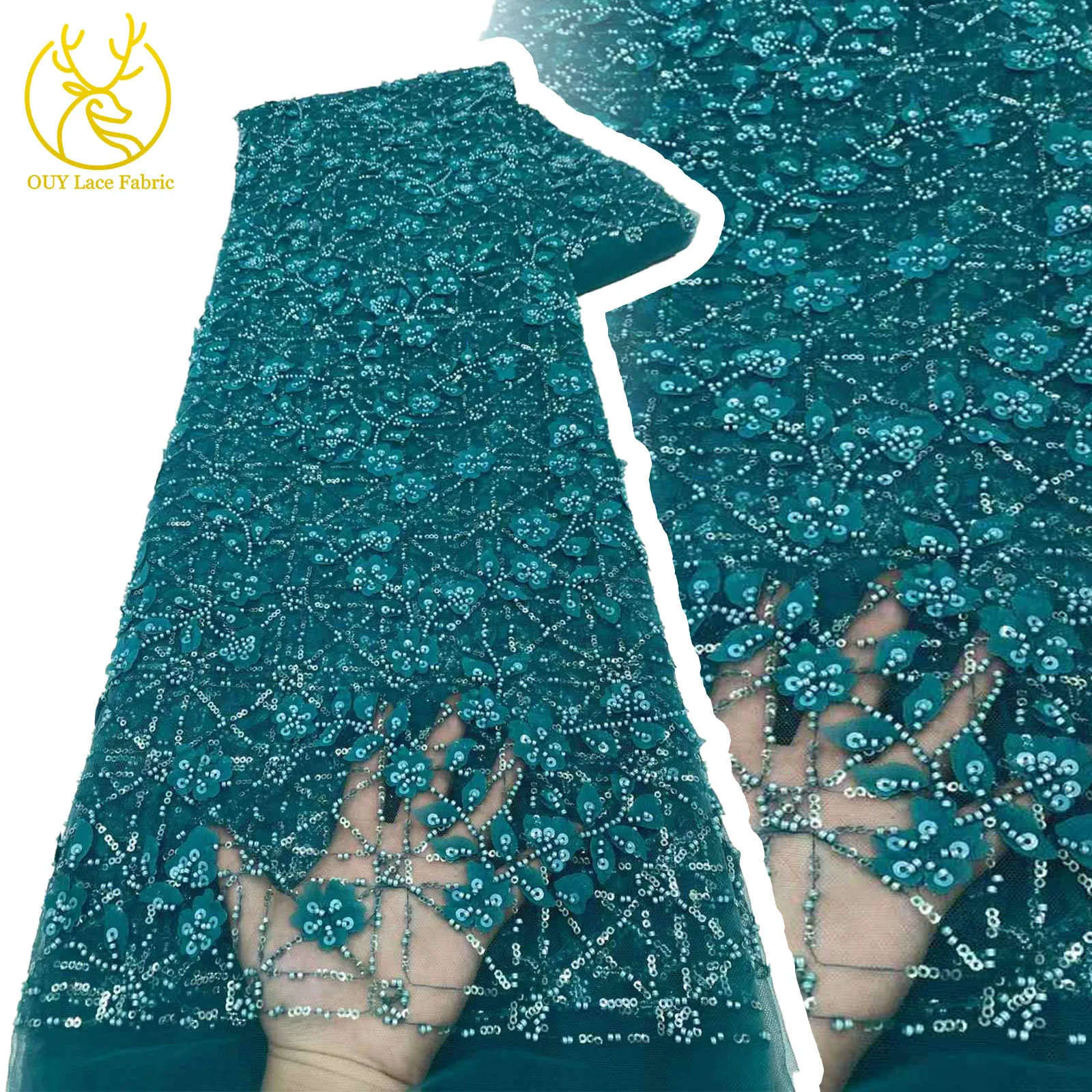 African Bead Sequin Lace Fabric 2025 High-Quality French Nigerian Groom Lace Mesh Fabric Wedding Party Dress Sewing Material
African Bead Sequin Lace Fabric 2025 High-Quality French Nigerian Groom Lace Mesh Fabric Wedding Party Dress Sewing Material