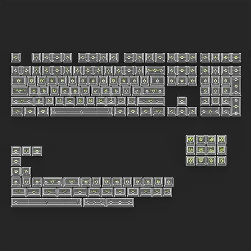 Mechanical keyboard Clear translucent Keycap set ASA V2 Profile PBT Double shot Keycaps
Mechanical keyboard Clear translucent Keycap set ASA V2 Profile PBT Double shot Keycaps