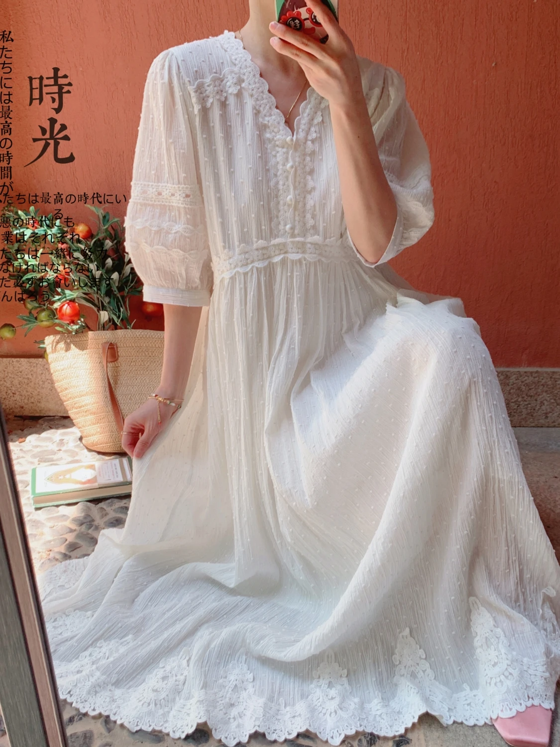 TIYIHAILEY Summer Women White Dresses Lace Half Lantern Sleeve Long Mid-Calf Ladies Loose V-Neck Cotton Linen Dresses
TIYIHAILEY Summer Women White Dresses Lace Half Lantern Sleeve Long Mid-Calf Ladies Loose V-Neck Cotton Linen Dresses