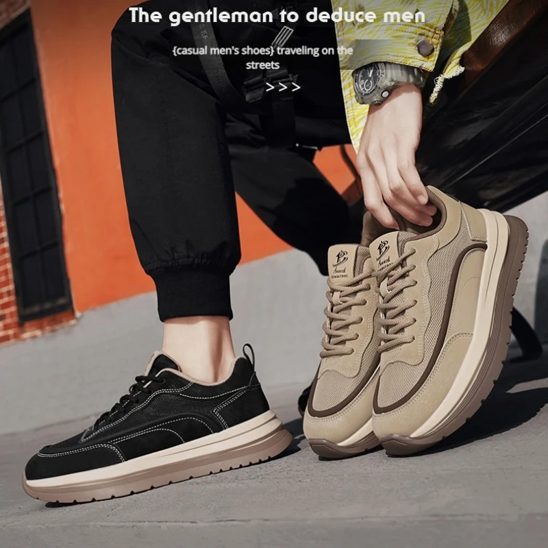 Men's Round Toed Thick Soled Flat Low Top Round Toed Lace Up Color Matched High Quality Soft Soled Casual Sports Running Shoes
Men's Round Toed Thick Soled Flat Low Top Round Toed Lace Up Color Matched High Quality Soft Soled Casual Sports Running Shoes