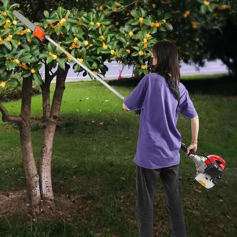 43cc 2 Stroke Pole Saws for Tree Trimming Pole Chainsaw with 33.81oz Fuel Tank Tree Trimmer with Goggle & Carrying Strap 11FT
43cc 2 Stroke Pole Saws for Tree Trimming Pole Chainsaw with 33.81oz Fuel Tank Tree Trimmer with Goggle & Carrying Strap 11FT