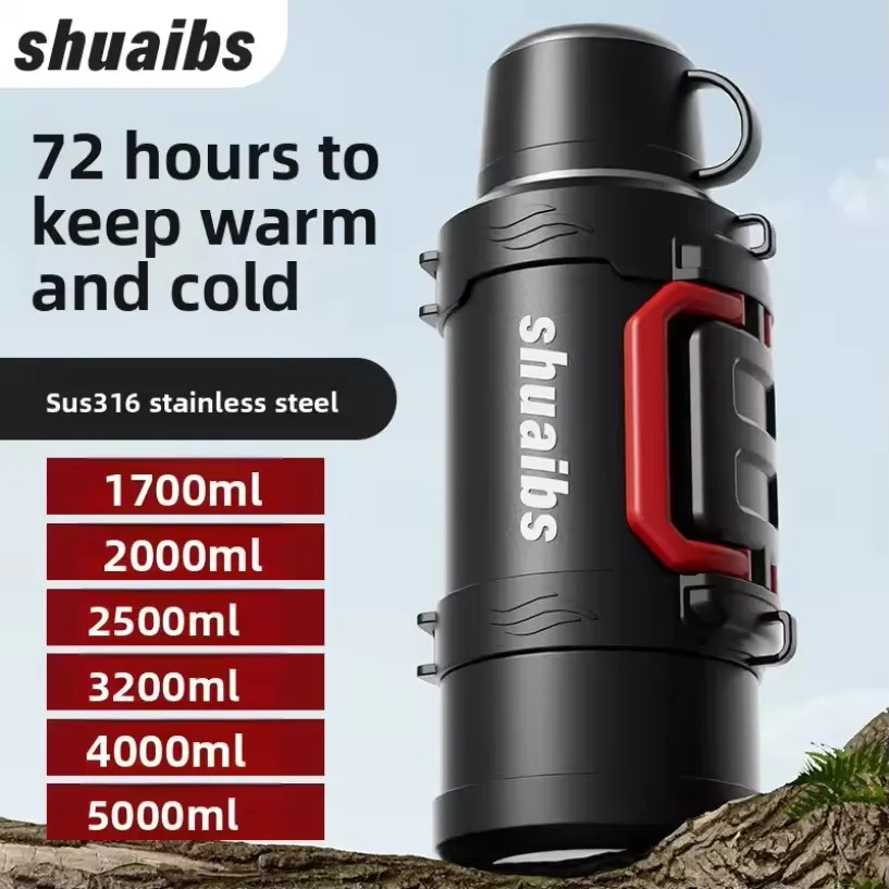 High capacity thermos kettle stainless steel car outdoor travel hiking thermos cup tea making sports water kettle 1.7/3.2L
High capacity thermos kettle stainless steel car outdoor travel hiking thermos cup tea making sports water kettle 1.7/3.2L