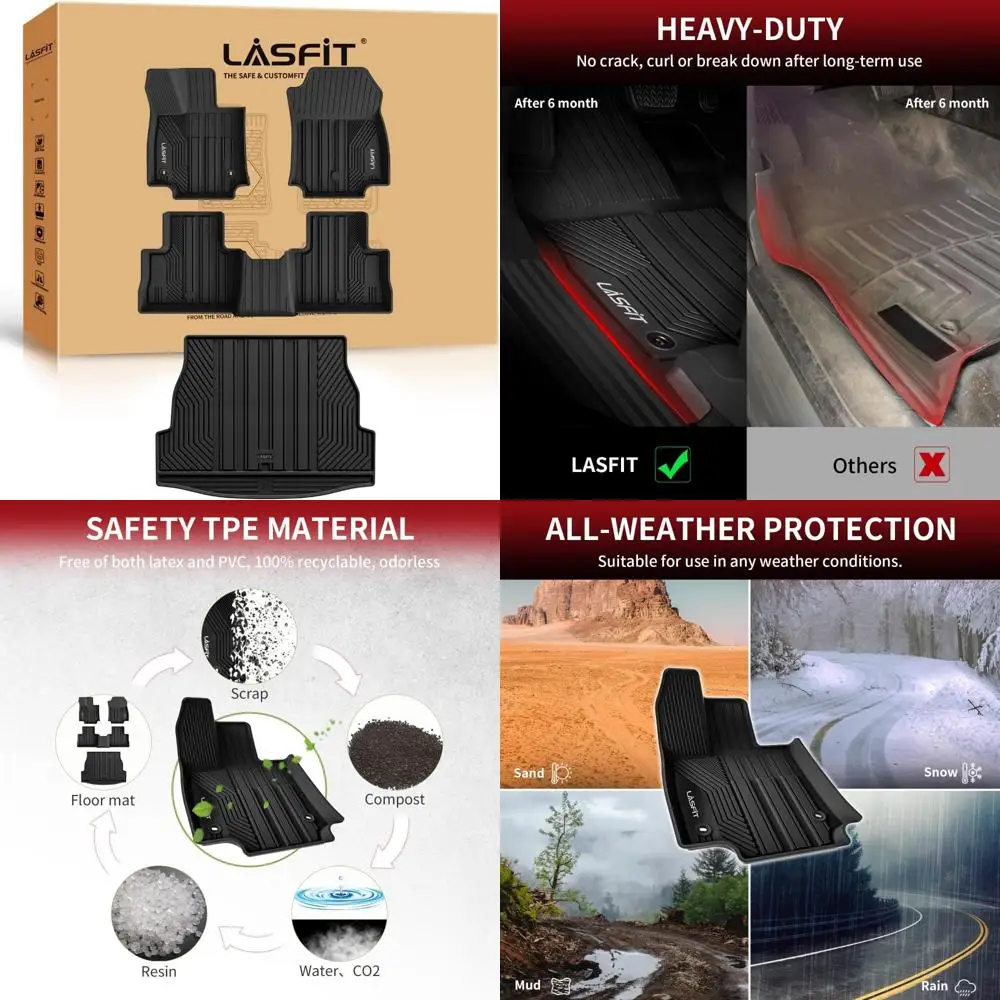 Коврики LASFIT и коврик в багажник для Toyota RAV4 2019-2025 (гибридные коврики не подходят), всепогодные коврики из ТПЭ, индивидуально подходят для напольного покрытия для Toyota
Коврики LASFIT и коврик в багажник для Toyota RAV4 2019-2025 (гибридные коврики не подходят), всепогодные коврики из ТПЭ, индивидуально подходят для напольного покрытия для Toyota