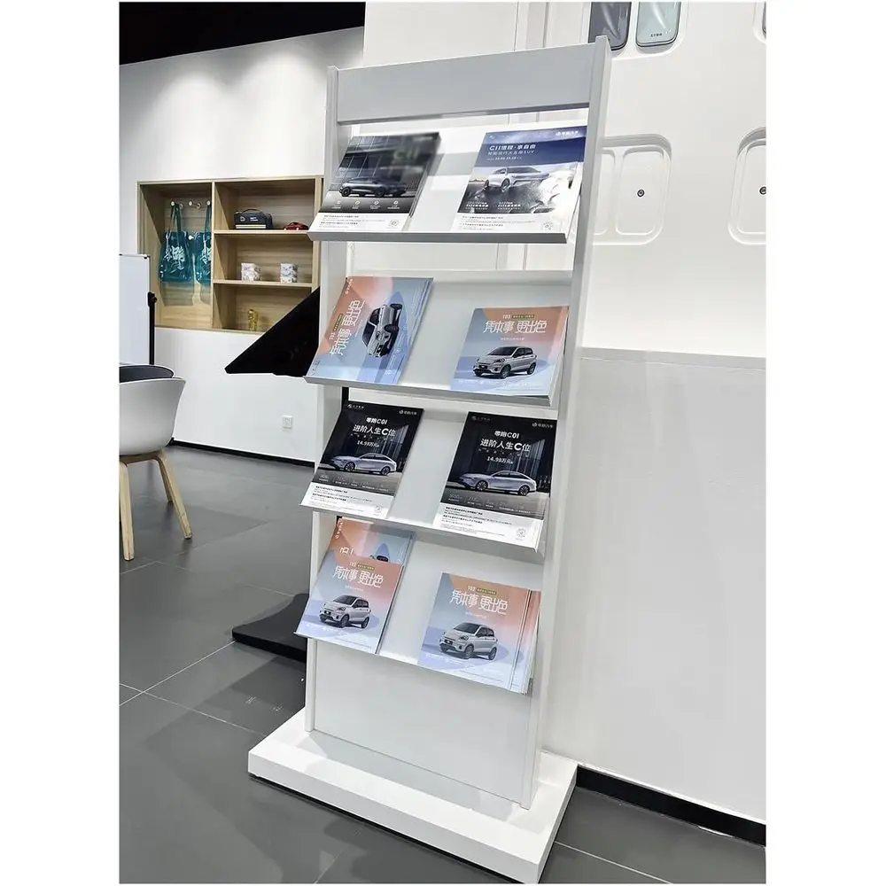 Large Capacity White Magazine Rack for Document and Brochure Storage, Ideal for Trade Shows, 4S Stores, and Offices (61IN)
Large Capacity White Magazine Rack for Document and Brochure Storage, Ideal for Trade Shows, 4S Stores, and Offices (61IN)