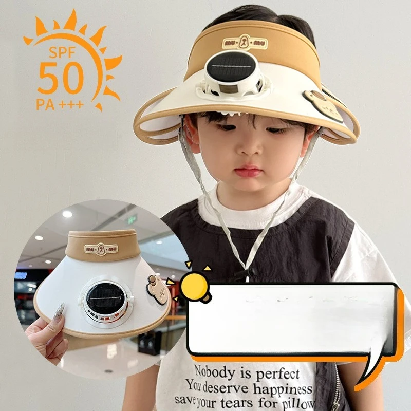 Children's hat with fan solar rechargeable boys and girls big hat brim sun protection sunshade summer travel sun hat
Children's hat with fan solar rechargeable boys and girls big hat brim sun protection sunshade summer travel sun hat