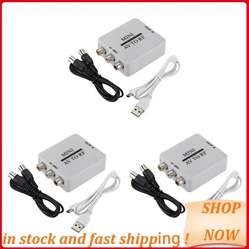 3X RCA / A / V Composite Video Cable To RF / Coaxial / Coaxial Converter -Compatible Modulator TV HOT!
3X RCA / A / V Composite Video Cable To RF / Coaxial / Coaxial Converter -Compatible Modulator TV HOT!
