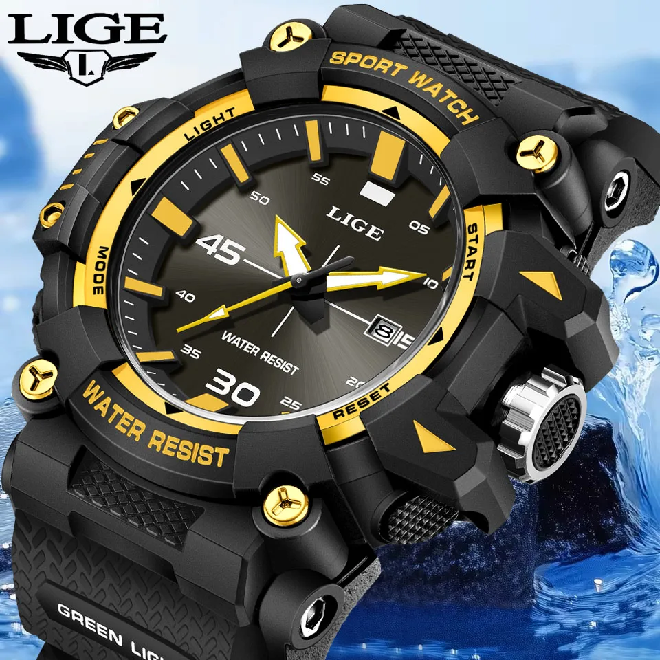 LIGE Men Quartz Watch Casual Sports Waterproof Watch For Men Fashion Business Silicone Luminous Wristwatch Man Relogio Masculino
LIGE Men Quartz Watch Casual Sports Waterproof Watch For Men Fashion Business Silicone Luminous Wristwatch Man Relogio Masculino