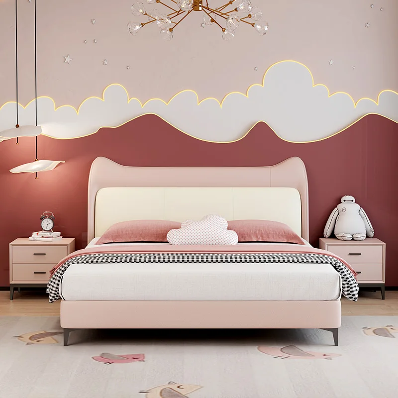 120x200cm 150x200cm 180x200cm Children Simple Cartoon Genuine Leather Bed Mattress Bedside Table Beds Set Bedroom Furniture Home
120x200cm 150x200cm 180x200cm Children Simple Cartoon Genuine Leather Bed Mattress Bedside Table Beds Set Bedroom Furniture Home